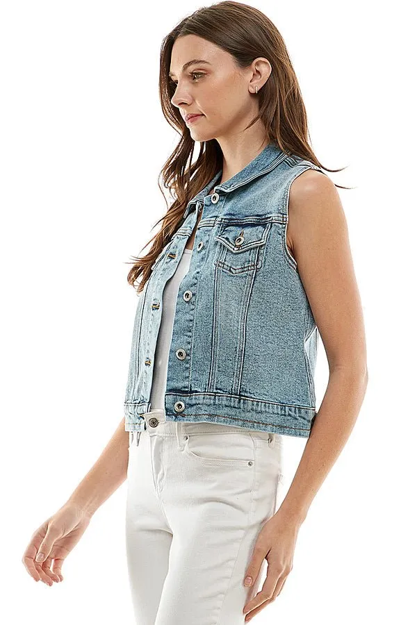 Stretch Classic Denim Vest