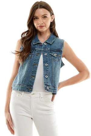 Stretch Classic Denim Vest