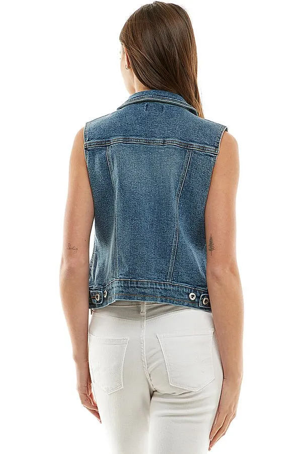Stretch Classic Denim Vest