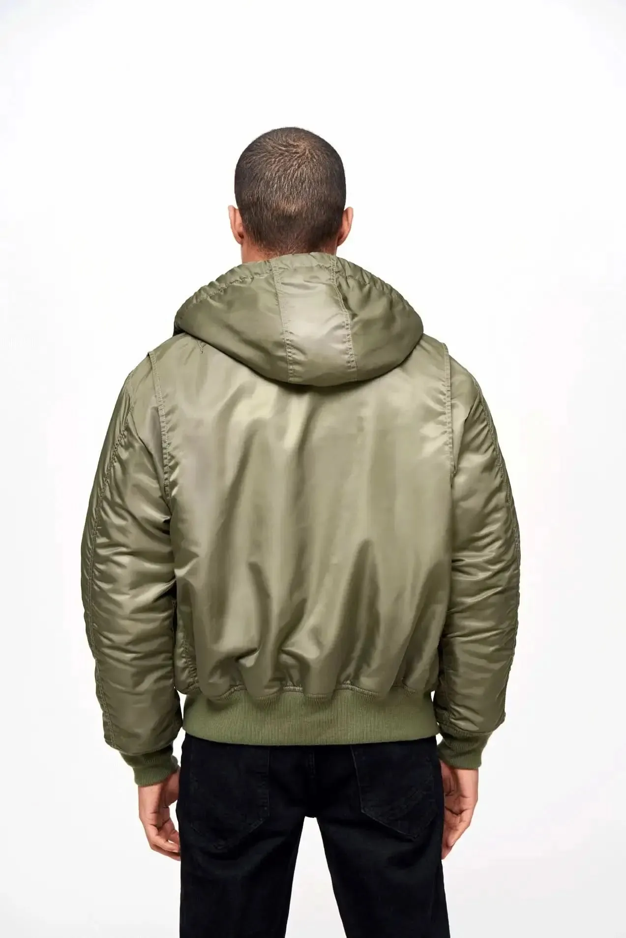 Teddy Fur-Infused Flight Jacket with Cozy Lining
