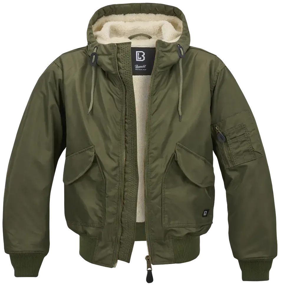 Teddy Fur-Infused Flight Jacket with Cozy Lining