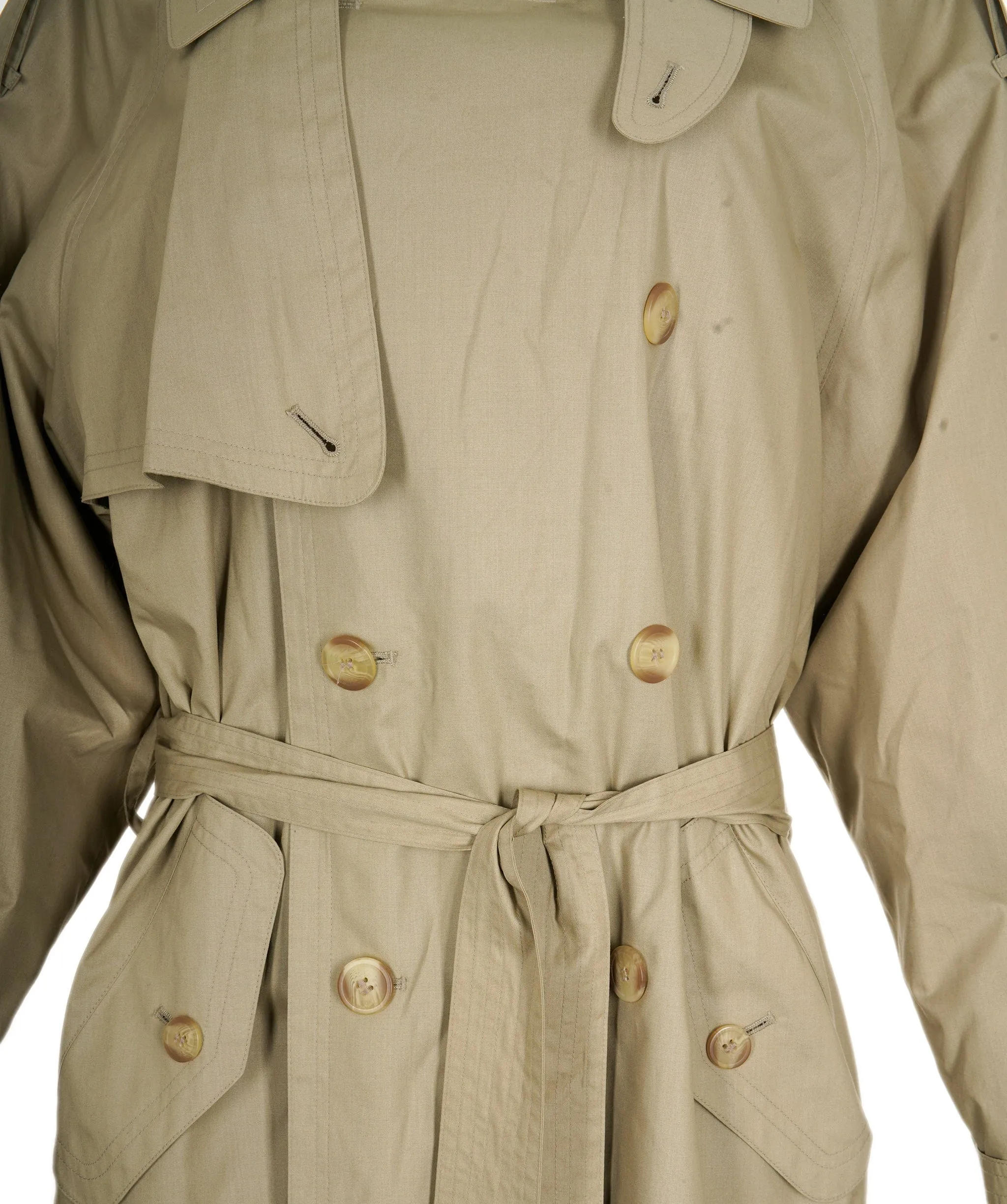 Unworn! Vintage Yves Saint Laurent Mens Trench Coat 40IT/50 YSL Fits XL 2XL ASL9769