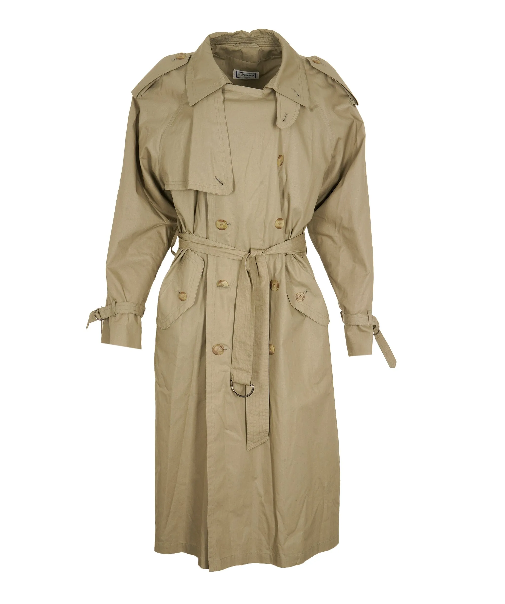 Unworn! Vintage Yves Saint Laurent Mens Trench Coat 40IT/50 YSL Fits XL 2XL ASL9769