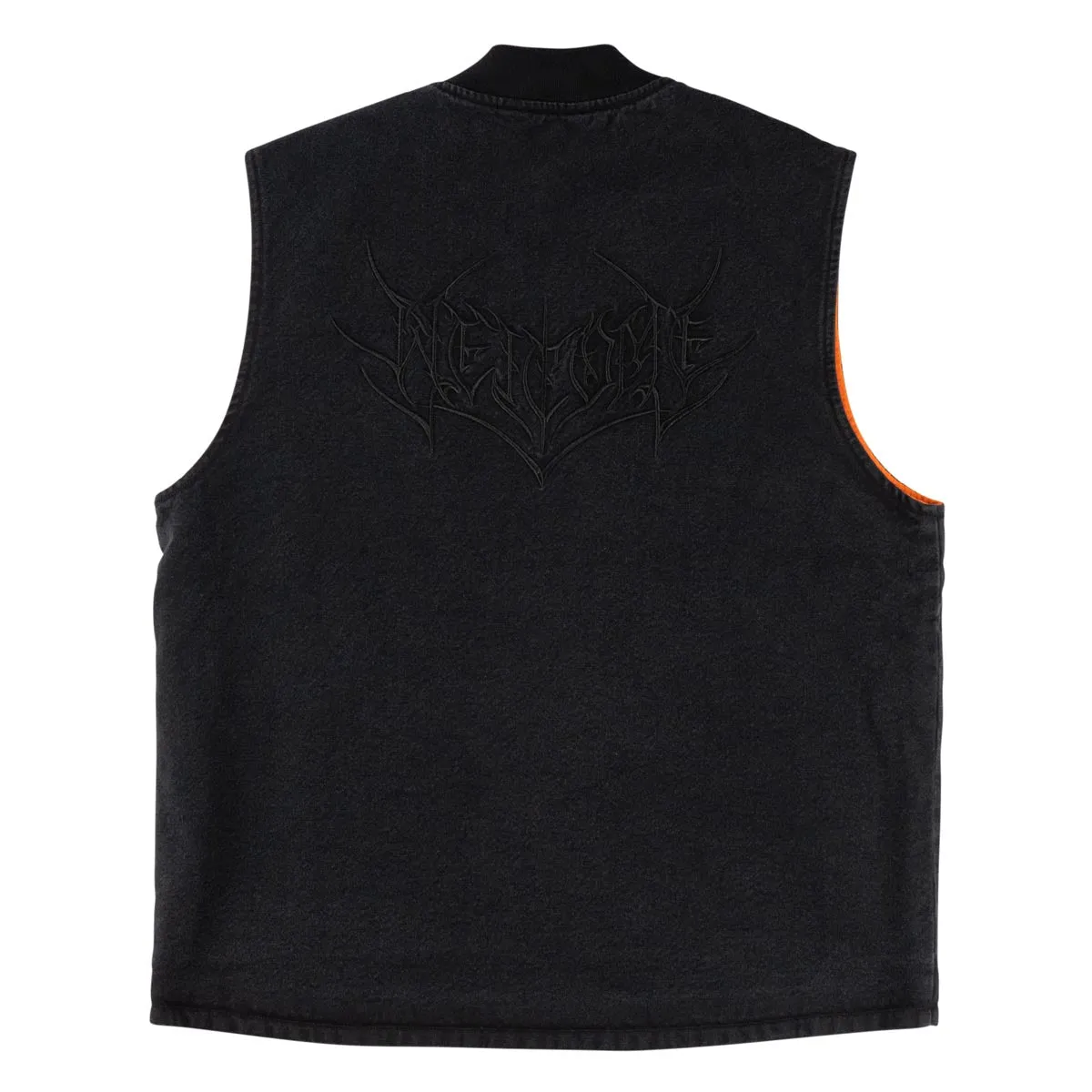 Welcome Splinter Enzyme Washed Vest Jacket - Black