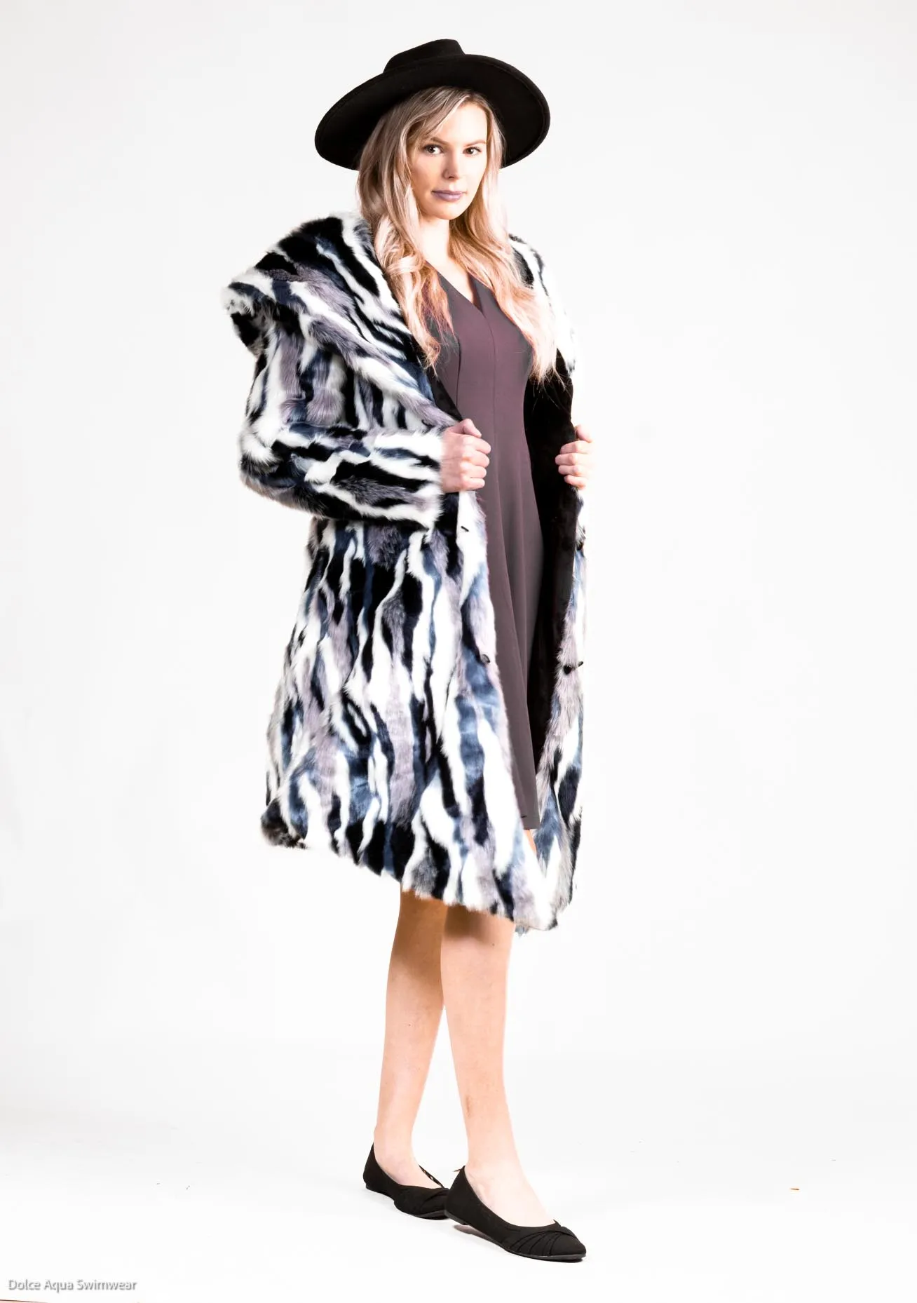 Women's Desert Warrior Coat in "Blue Violet Eskimo"