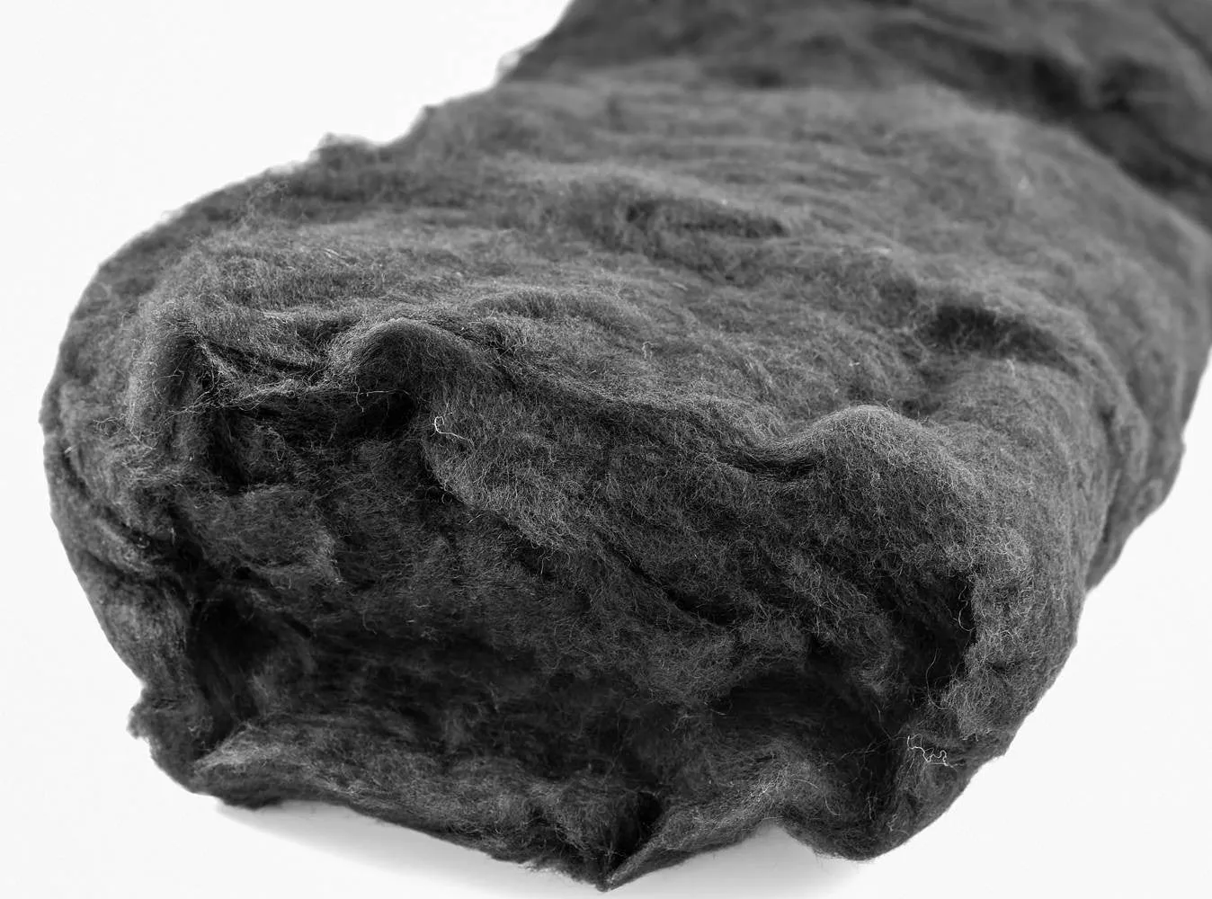 Wool for wet felting. Black color